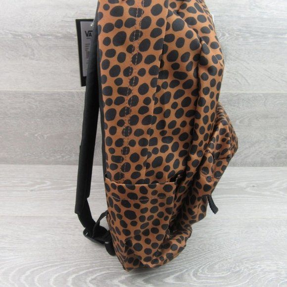 Vans Old Skool H20 Backpack School Travel Bag 22L Brown Black Animal Print NEW - Picture 5 of 12
